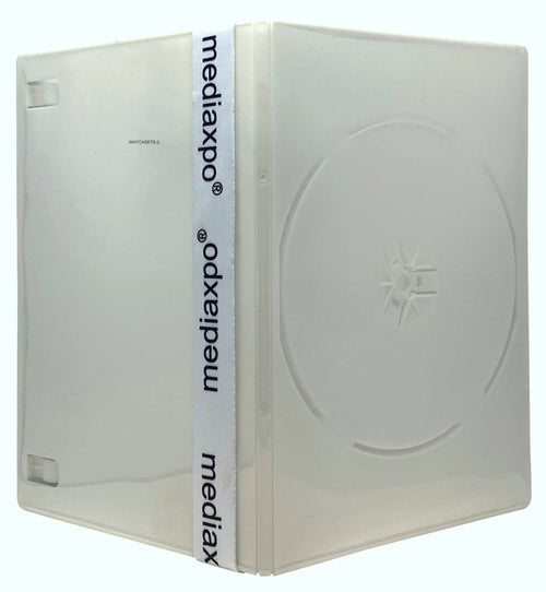 100 Slim White Single DVD Cases 7mm V243
