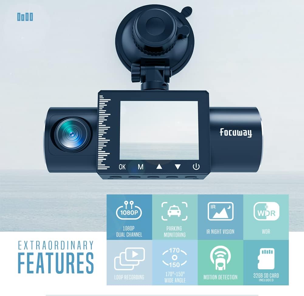 1080P Dual Dash Cam with IR Night Vision O450987