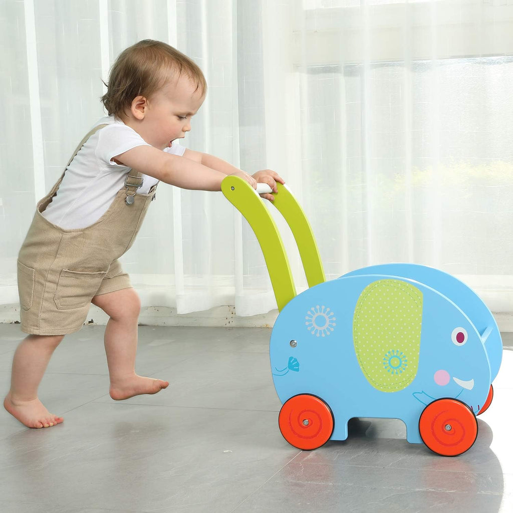 Baby Learning Walker Toy 4 Wheels Blue R47066