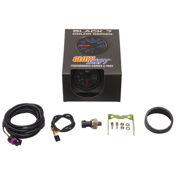 Black 7 Color 100 PSI Fuel Pressure Gauge Kit M82016