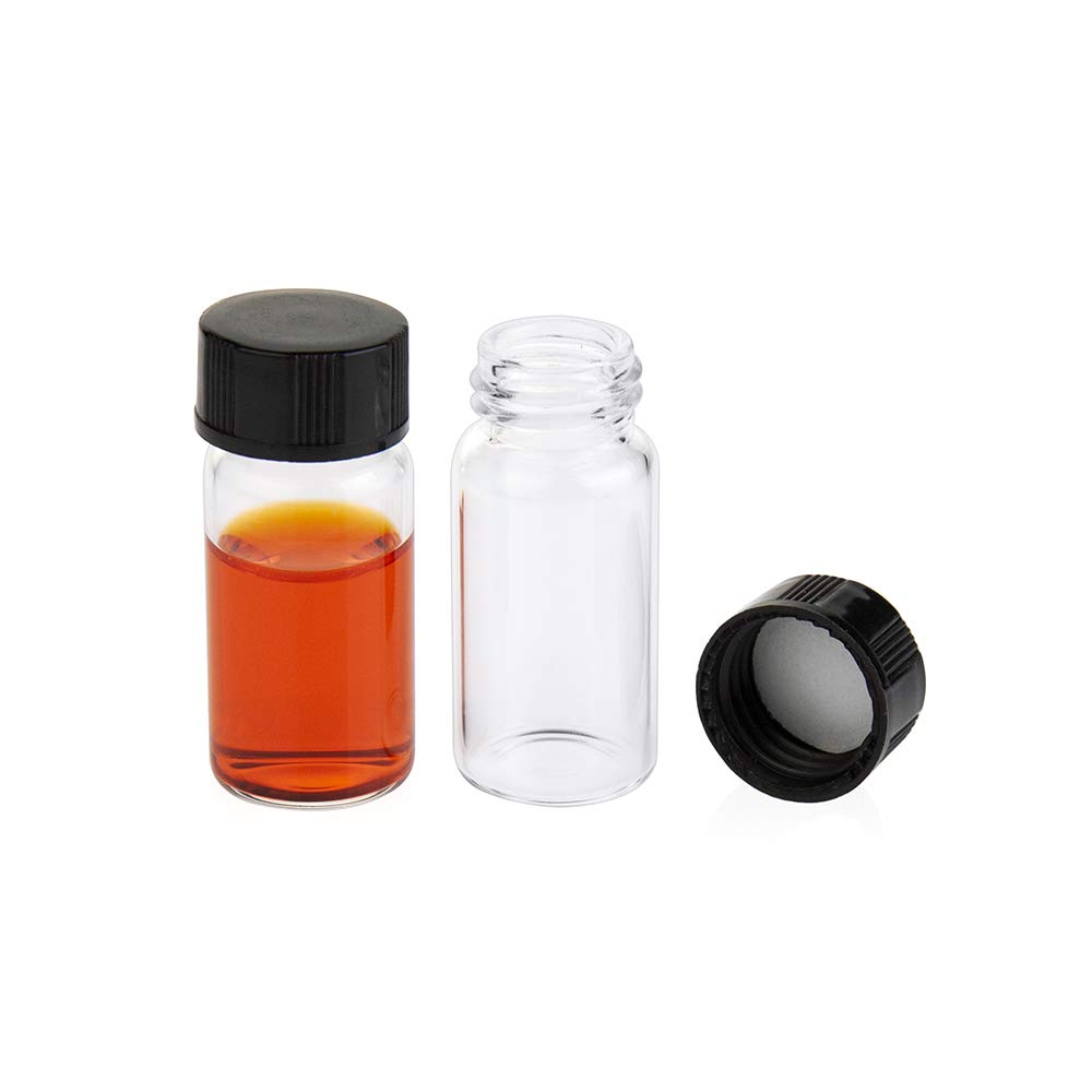 Clear Glass Sample Vial 5ml 15-425 Screw Cap Pack of 100 W8094