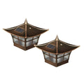 Electroplated Copper Solar Post Cap Set of 2 V2527