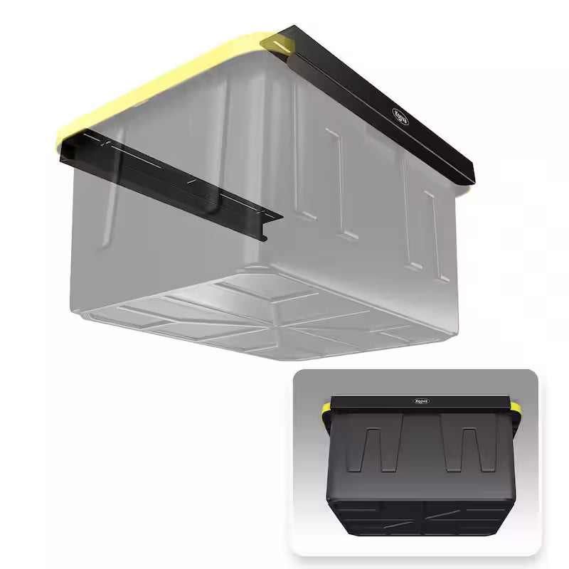 Black Adjustable Height Overhead Garage Ceiling Mounted Storage Unit J274762