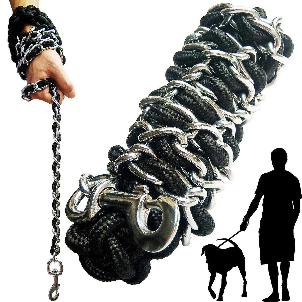 Metal Dog Leash with Collar M32319
