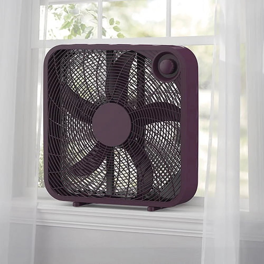 Black 3-Speed Portable Box Fan X28924