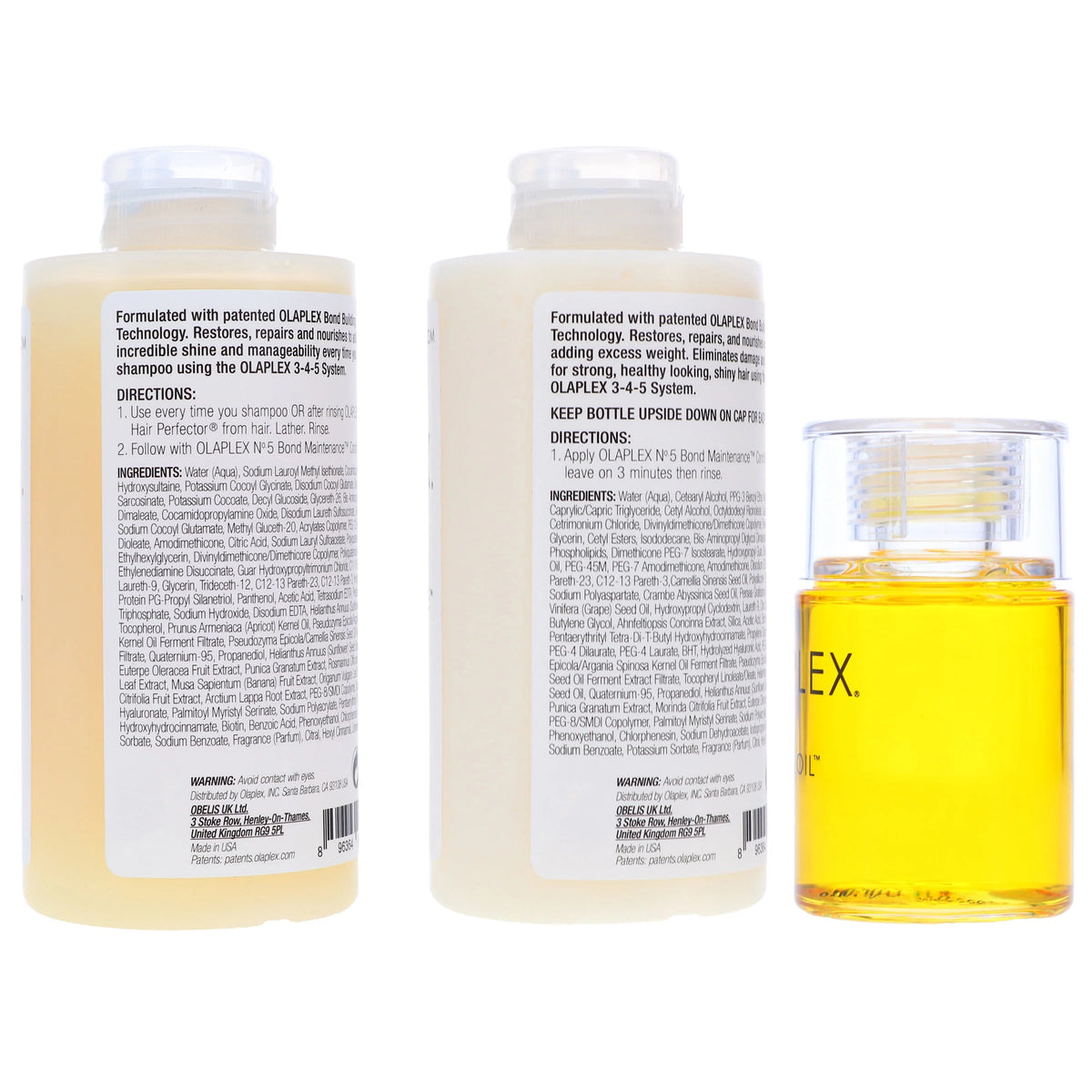 Shampoo Conditioner and Bonding Oil 8.5 oz 1 oz Combo Pack S8313