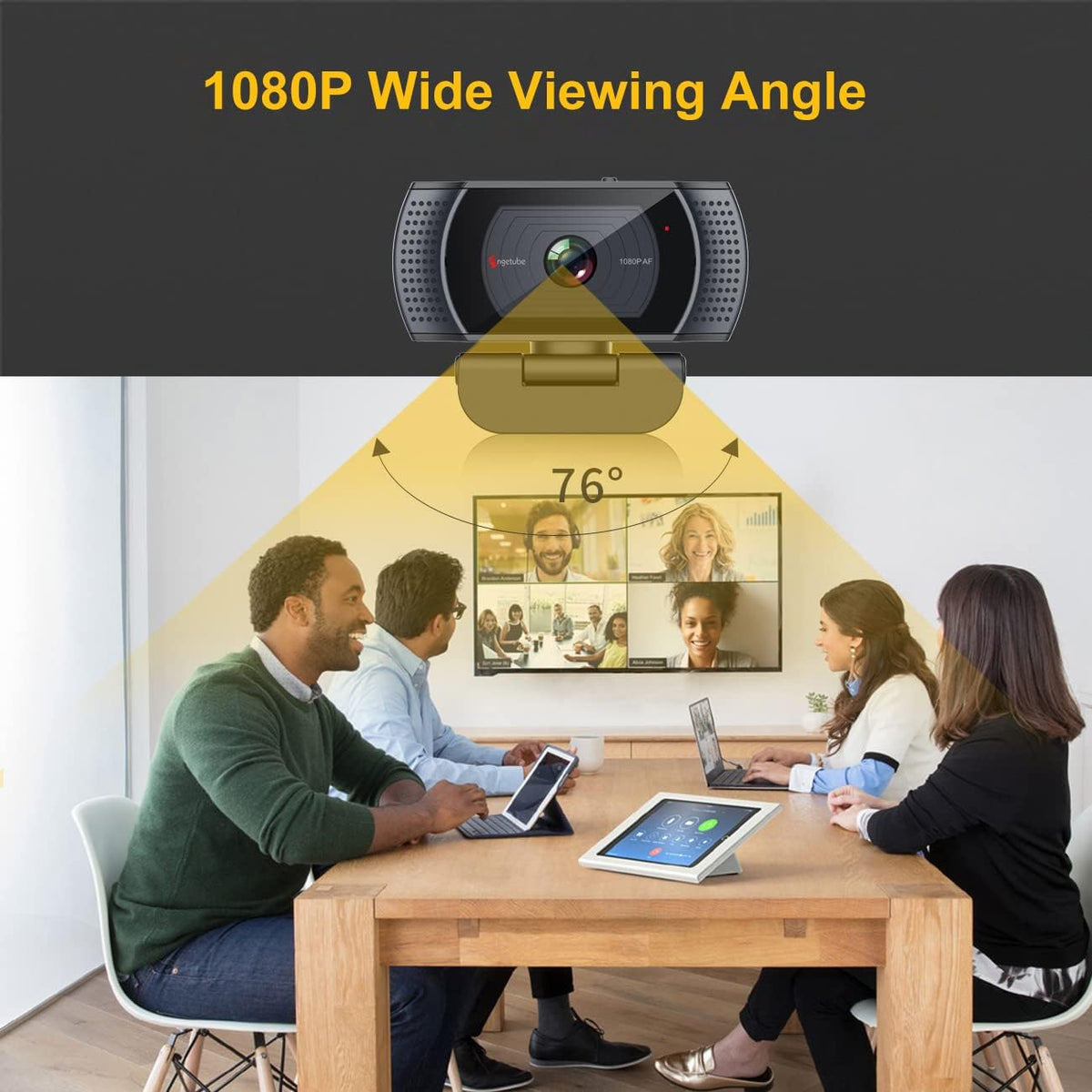 1080P USB Webcam with Microphone B25456