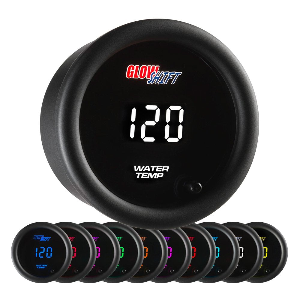 10 Color Digital Water Coolant Temperature Gauge Kit O9414