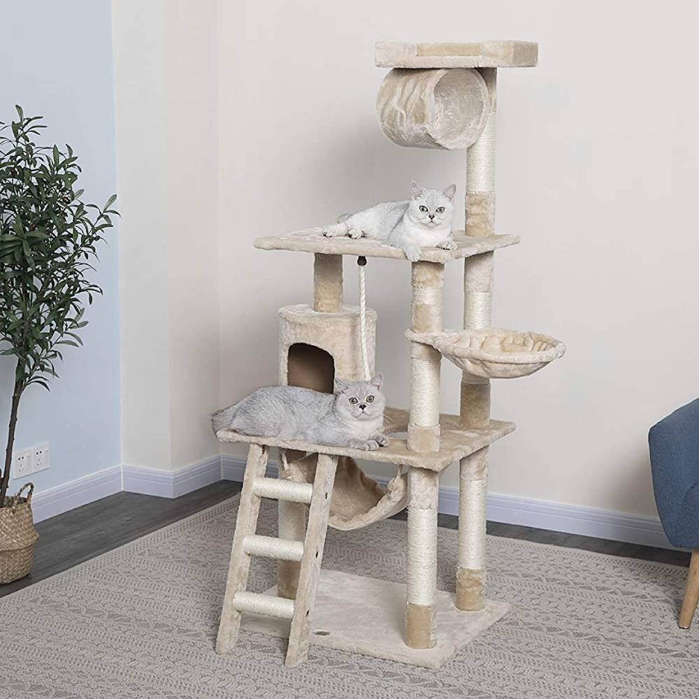 Beige 62 in. Cat Tree Y777