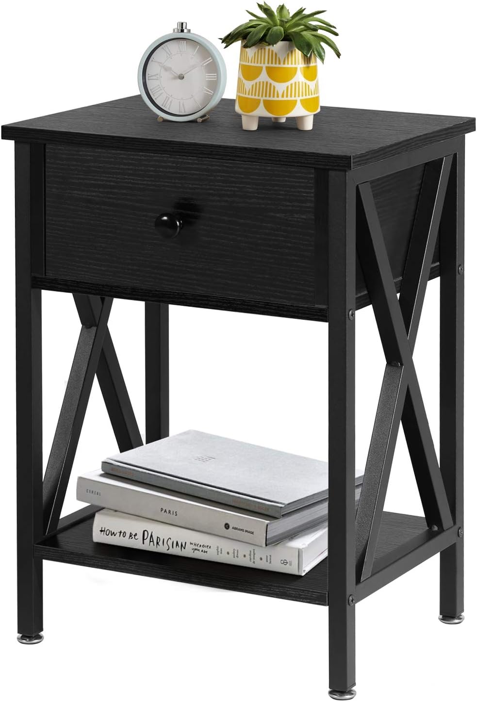 Rustic Brown Storage Cabinet and Drawer Nightstand B76245