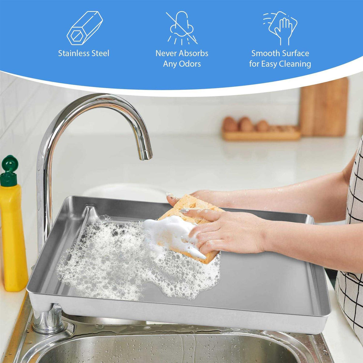 Stainless Steel Reusable Litter Tray D816