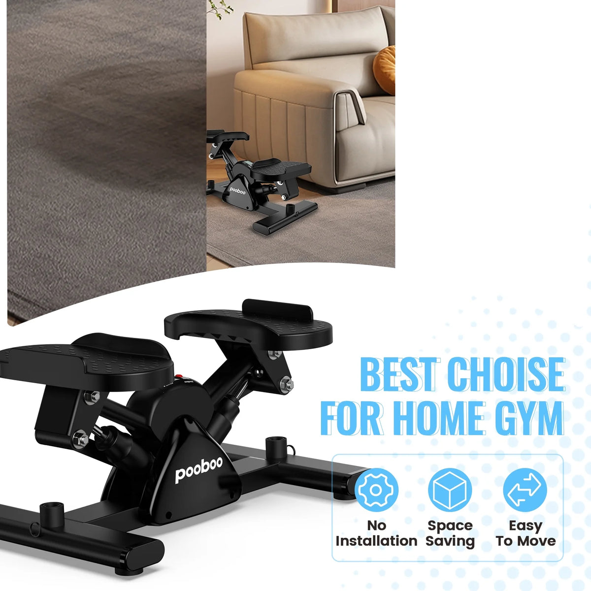 Mini Stepper Machine with Resistance Bands C5820