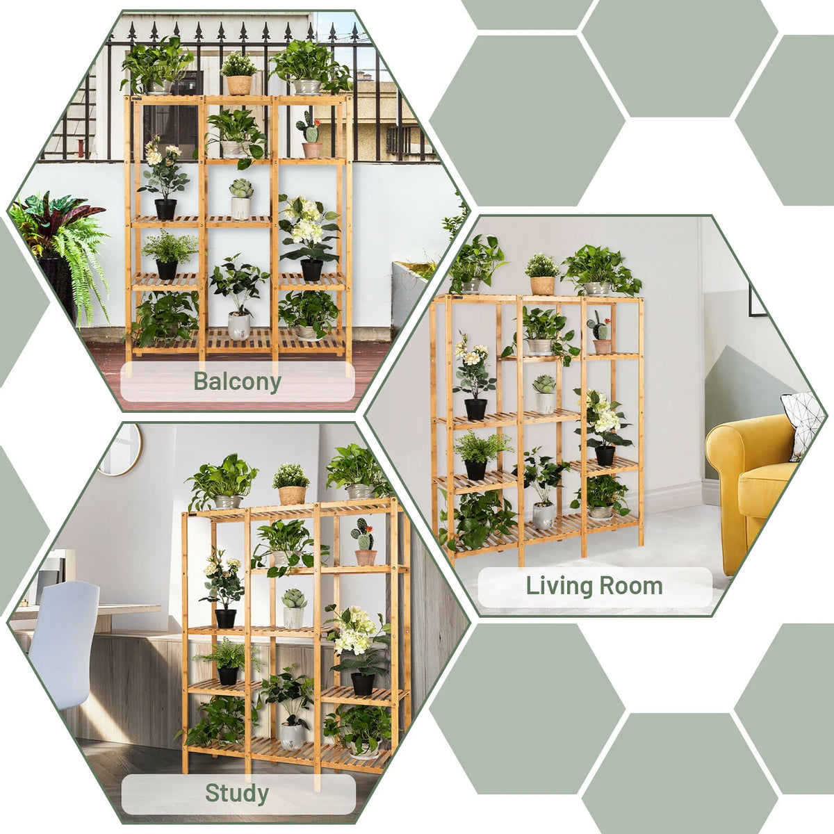 Bamboo Storage Organizer Rack X910