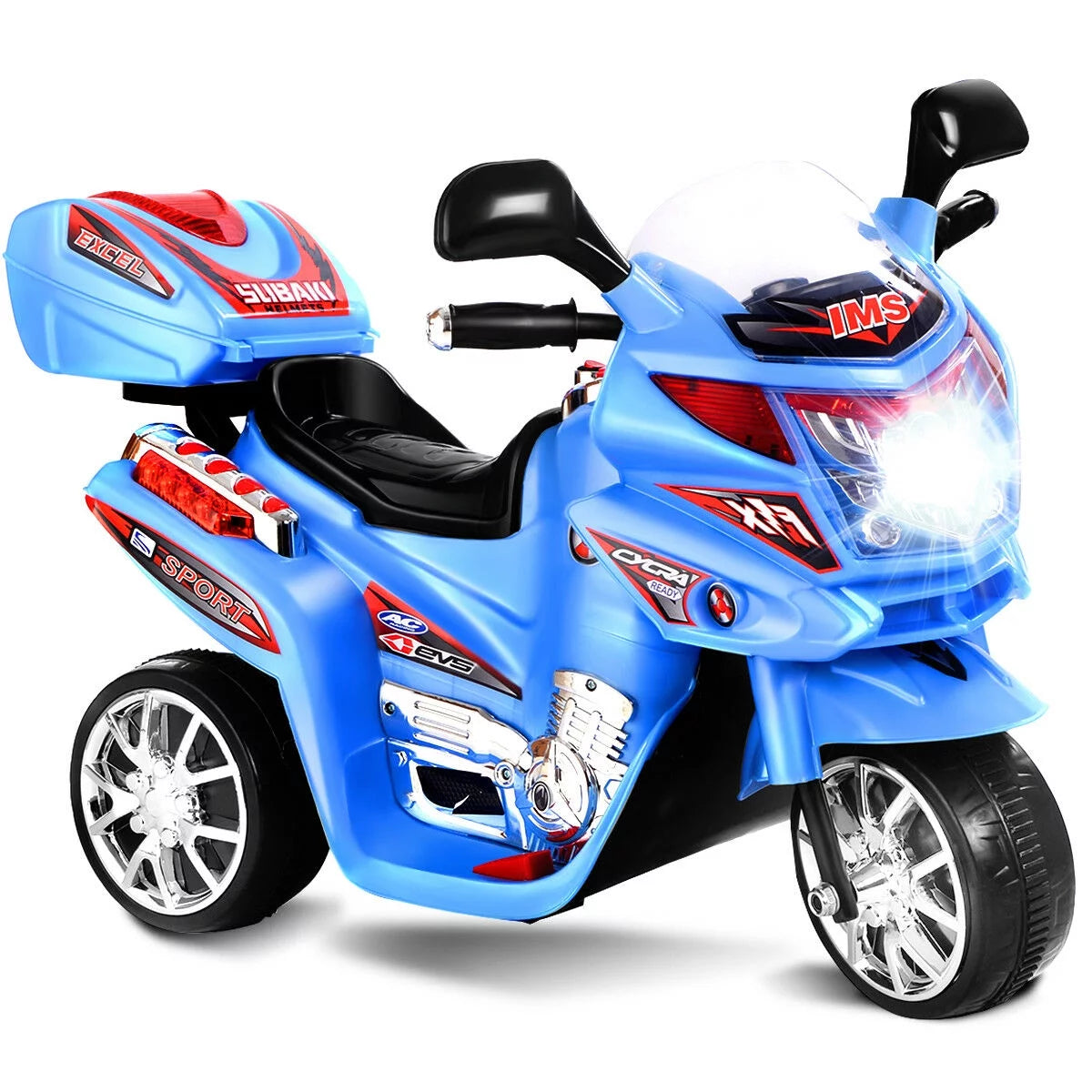 Kids Ride On Motorcycle 3 Wheel 6V Battery Powered Red V913