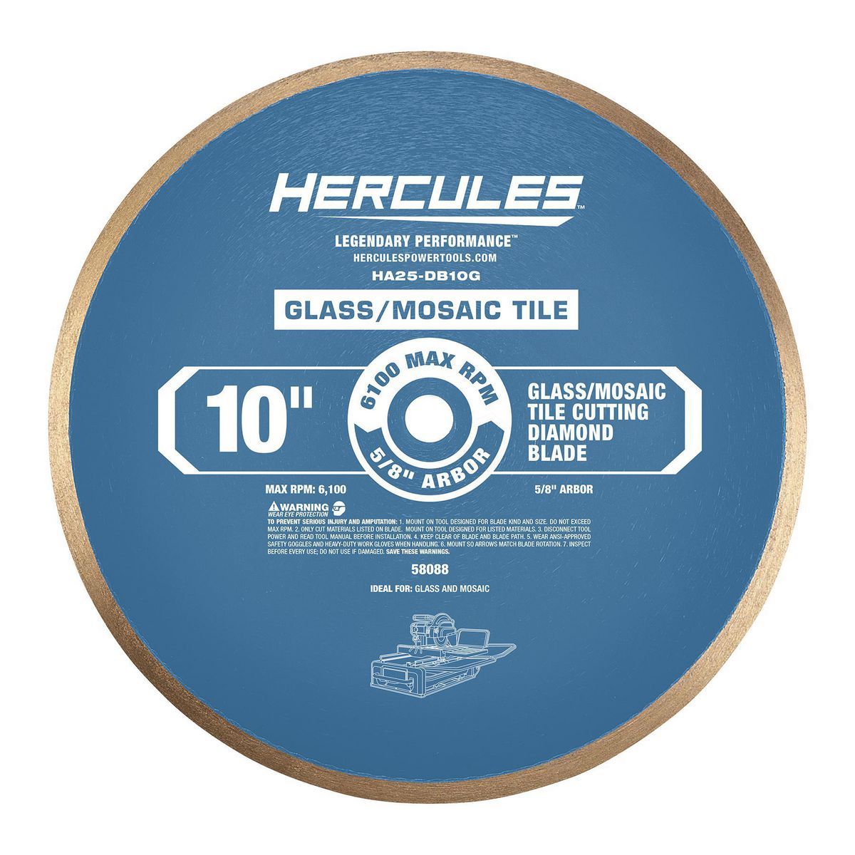 10 in. Glass and Mosaic Tile Diamond Blade T8315