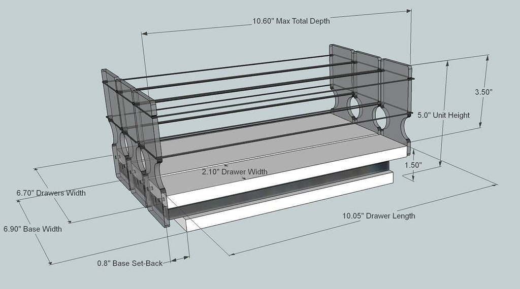 Spice Rack with 3 Drawers L960507