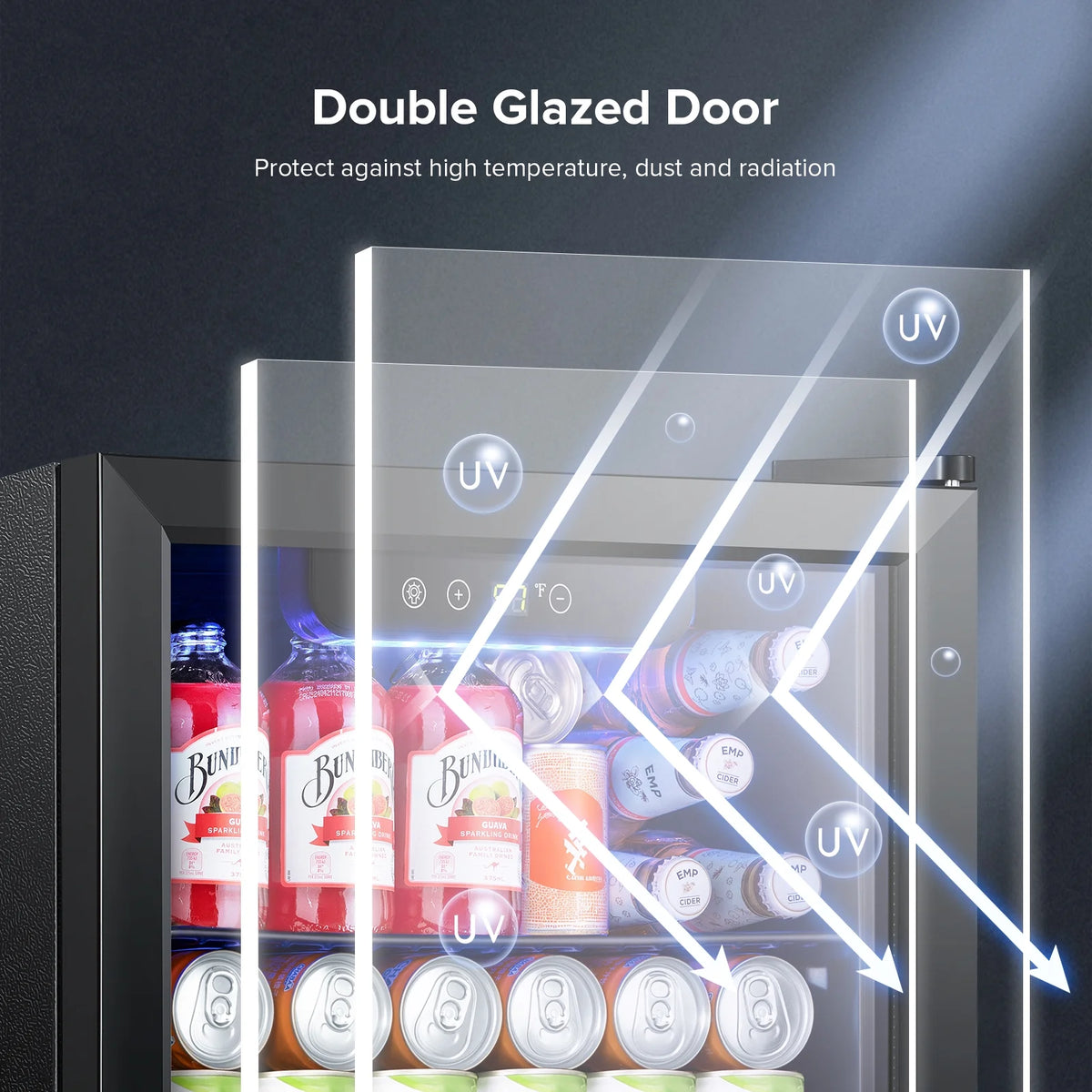 1.3 Cu.ft Beverage Cooler with Transparent Glass Door I86739