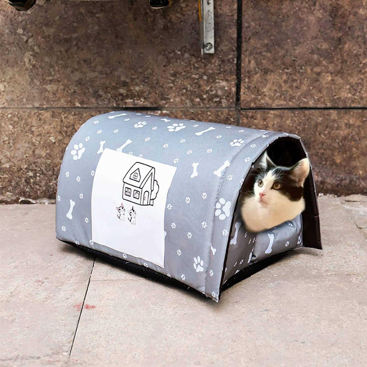 Outdoor Foldable Cotton Filled Cat House K9901