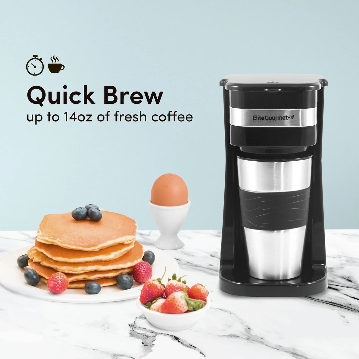 Single Serve Coffee Maker with Travel Mug E2375