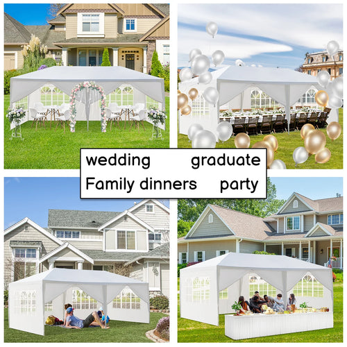 10'x 20' Party Tent Canopy with 6 Sidewalls I8548