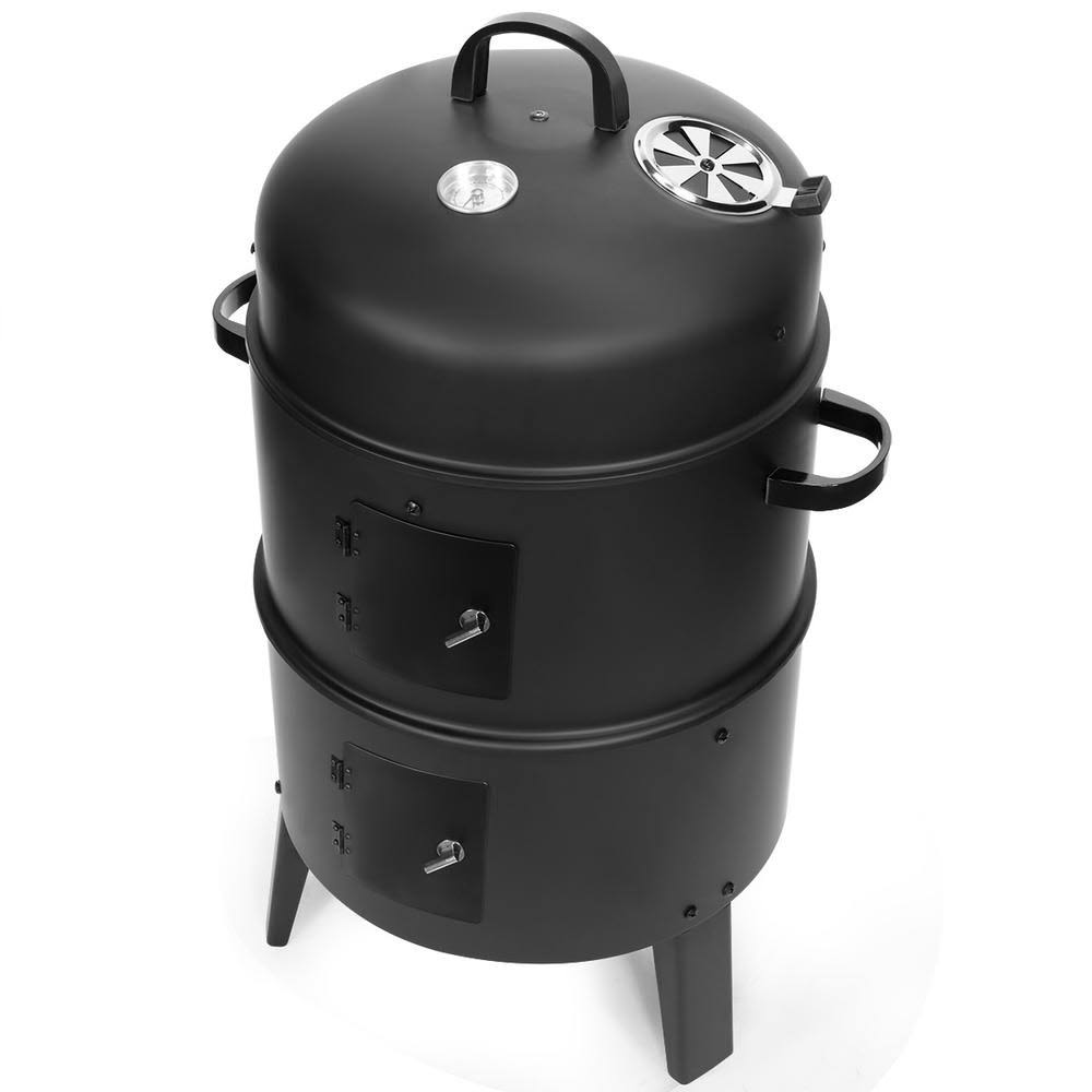 16 in. 3-in-1 Portable Charcoal Smoker BBQ Grill D326962