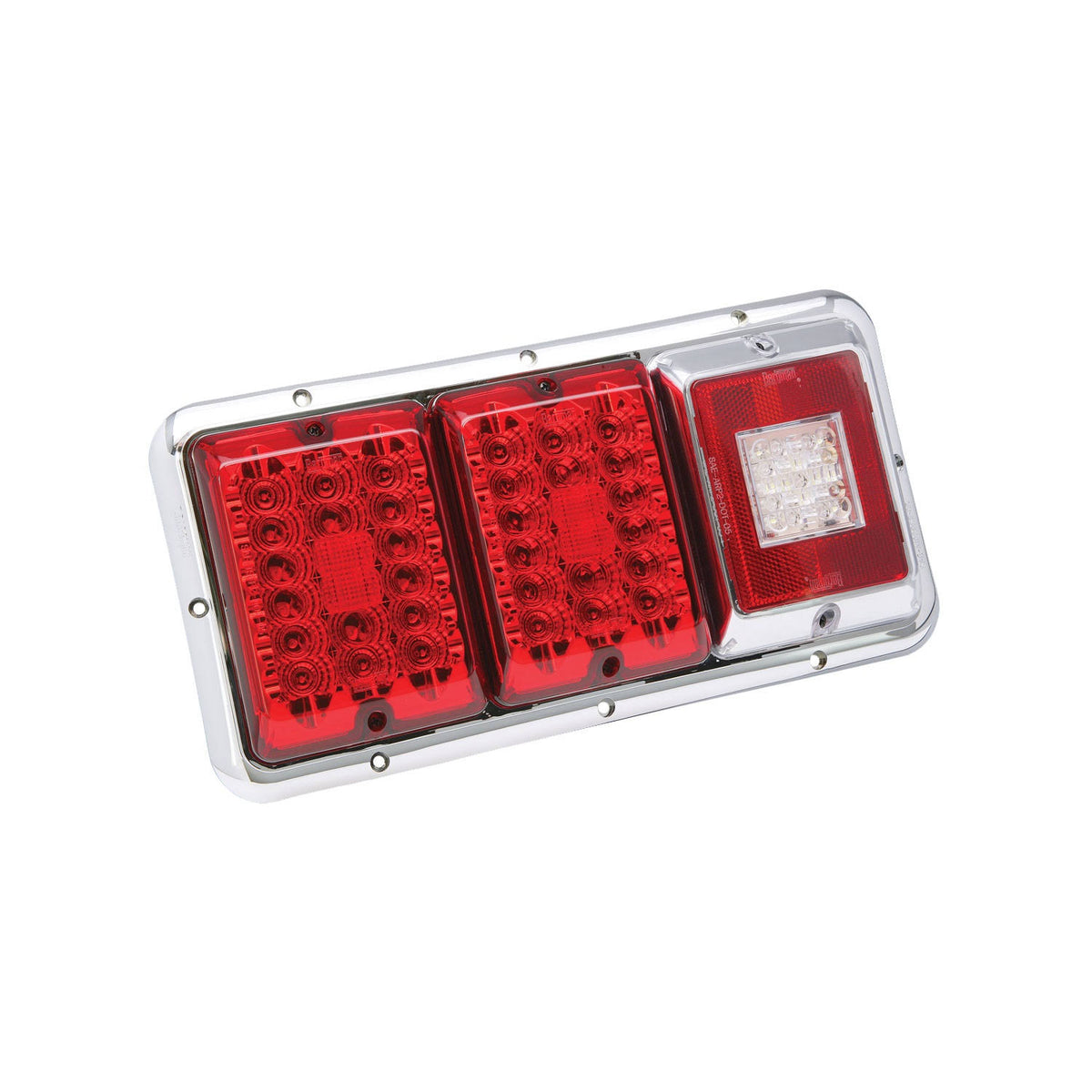Horizontal Mount Taillight with Red LED and Chrome Base B3024