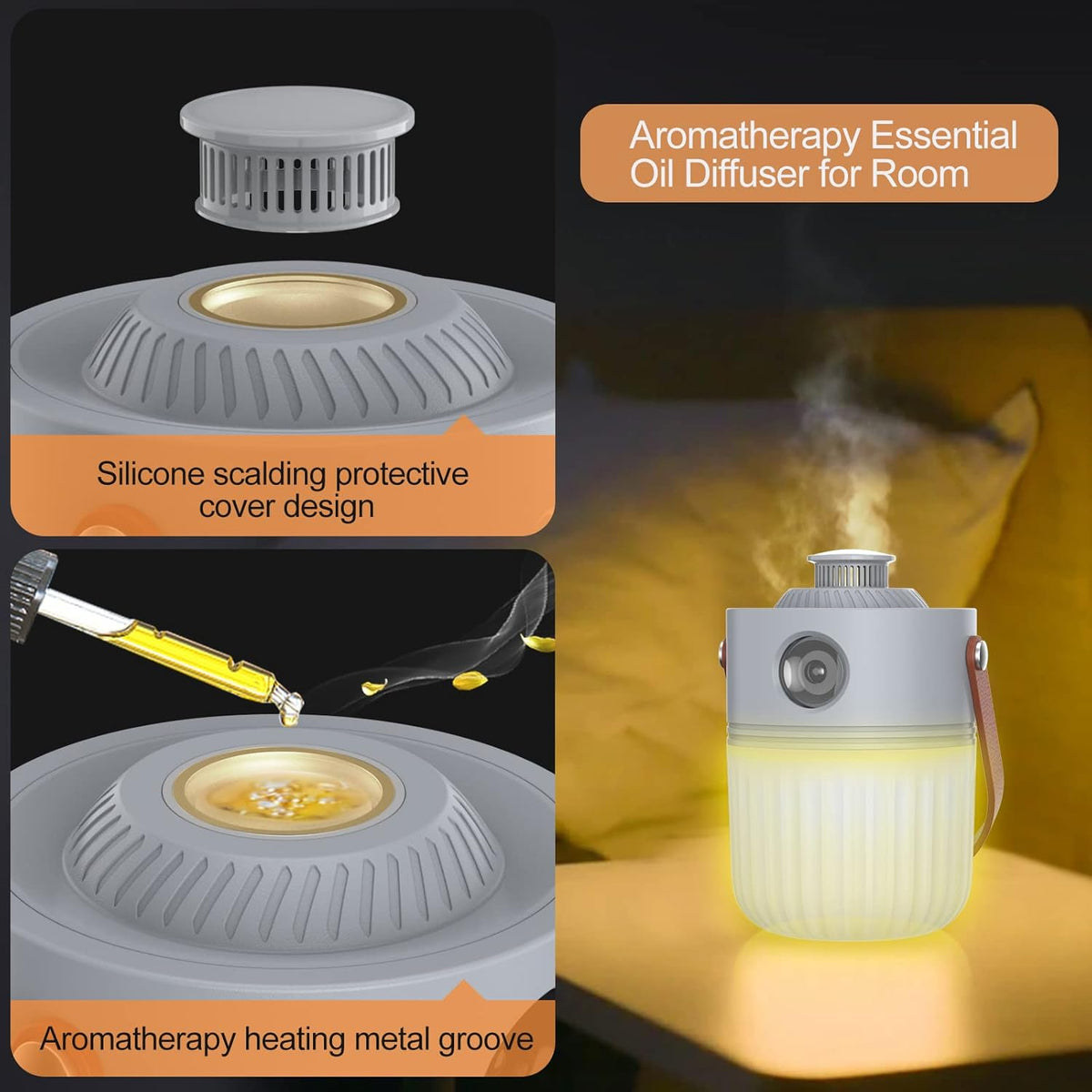 Rechargeable LED Camping Lantern 6 Color Light 1200LM Pack of 2 B7206