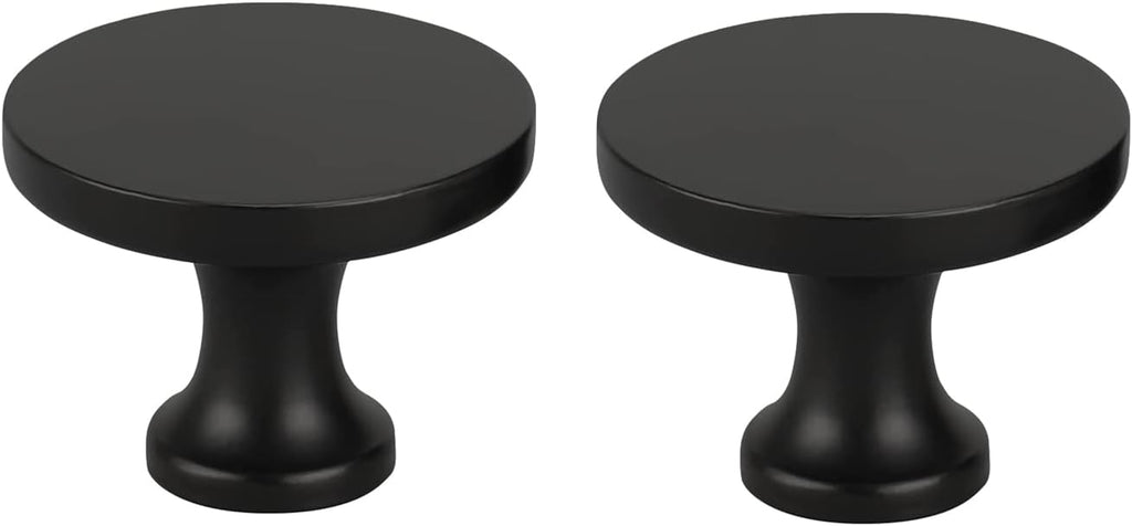 10 Pack Black Round Cabinet Knobs V499
