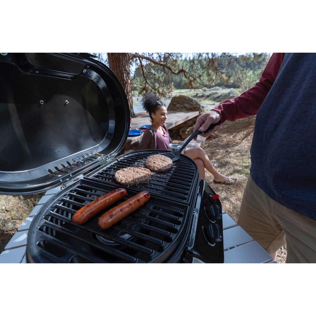 Black Tabletop Propane Gas Grill T606460