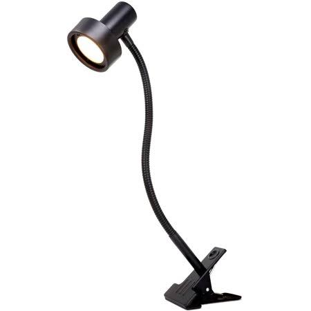 Clip-On Light, 5W LED Bulb, Adjustable Brightness, Black V677766