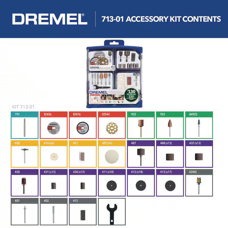 130-Piece Rotary Tool Accessory Kit K49958