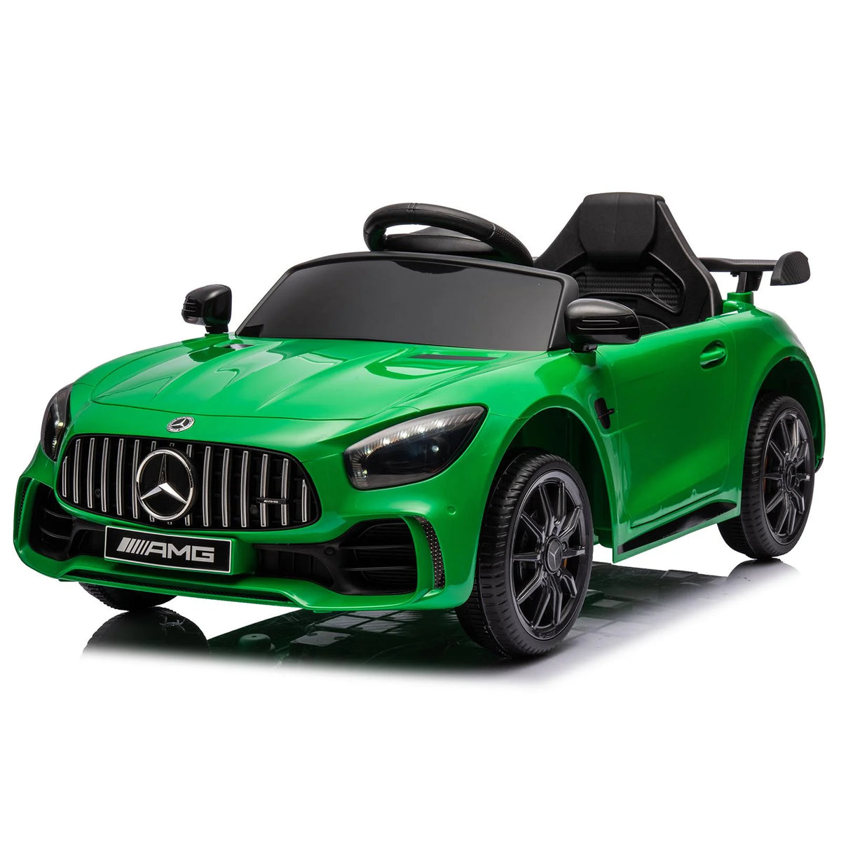 12V Electric Ride on Car Toy with Remote Control, LED Lights, Black L78138