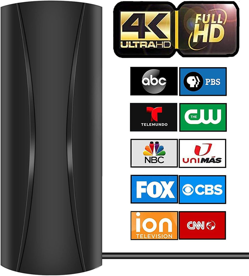 HD Digital TV Antenna 420+ Miles Range Indoor/Outdoor 4K 1080p with 36ft Coax Cable U6877