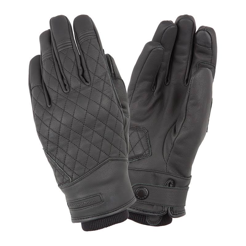 Black Leather Motorcycle Gloves Size L N119208