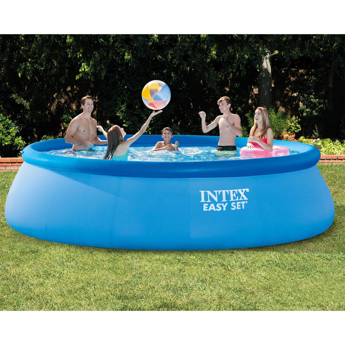 15ft x 42in Inflatable Above Ground Swimming Pool with Pump T9136