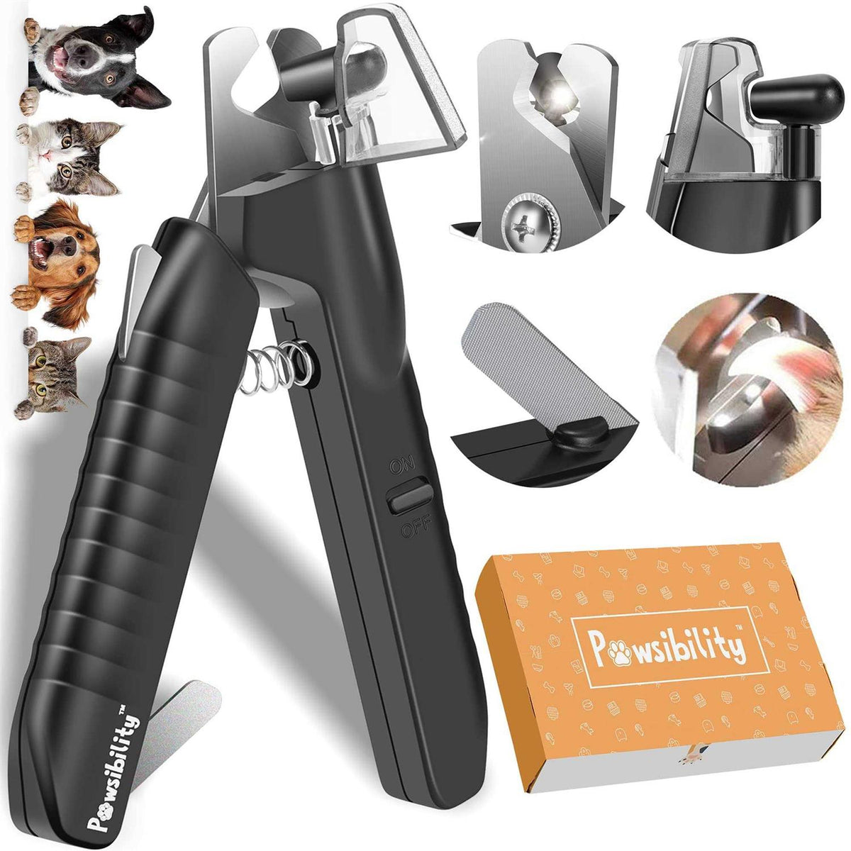 Pet Nail Clippers with LED Light C711
