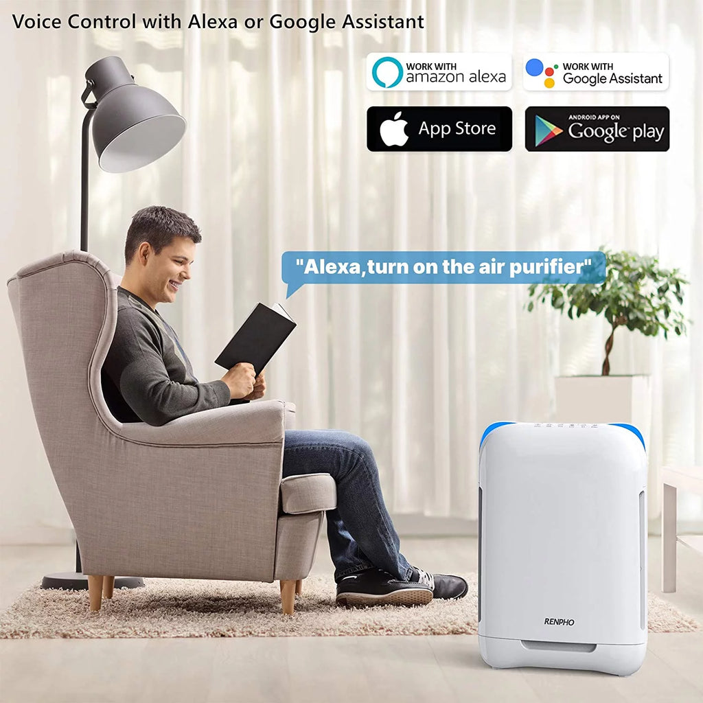 Smart Wi-Fi Air Purifier with H13 True HEPA Filter, White C48803