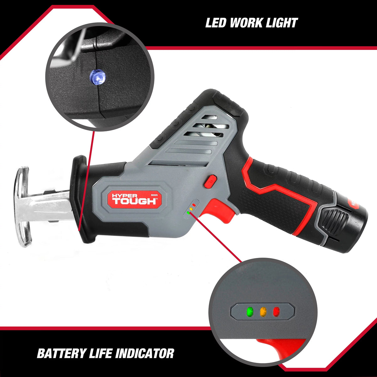 12V Max Lithium-Ion Compact Reciprocating Saw with Battery and Charger P711628