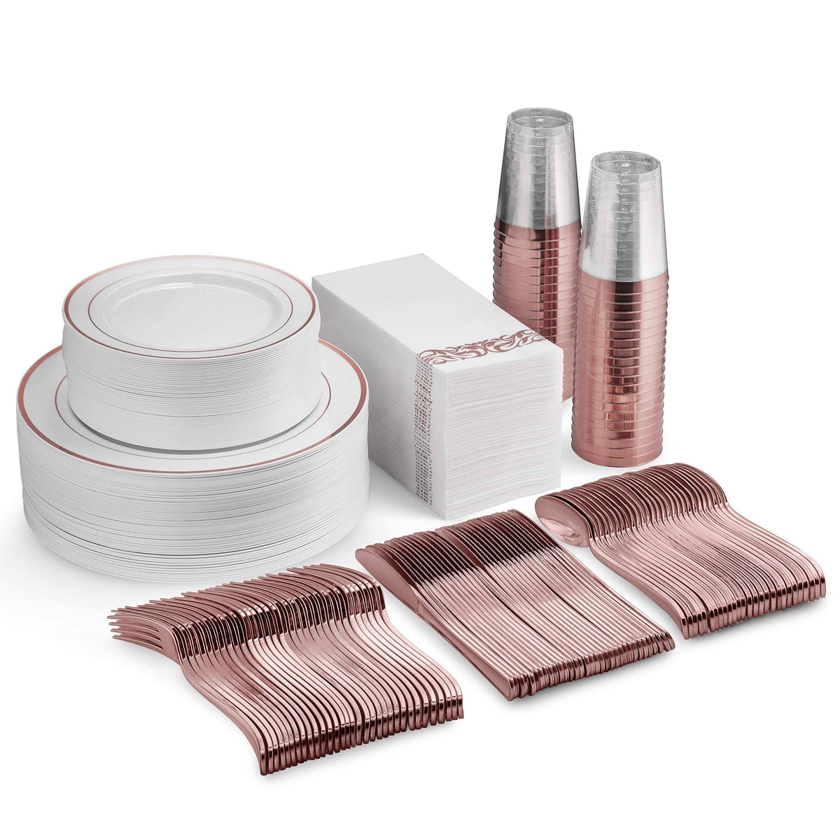 350 Piece Rose Gold Dinnerware Set W5383