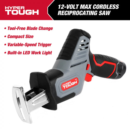 12V Max Lithium-Ion Compact Reciprocating Saw with Battery and Charger P711628