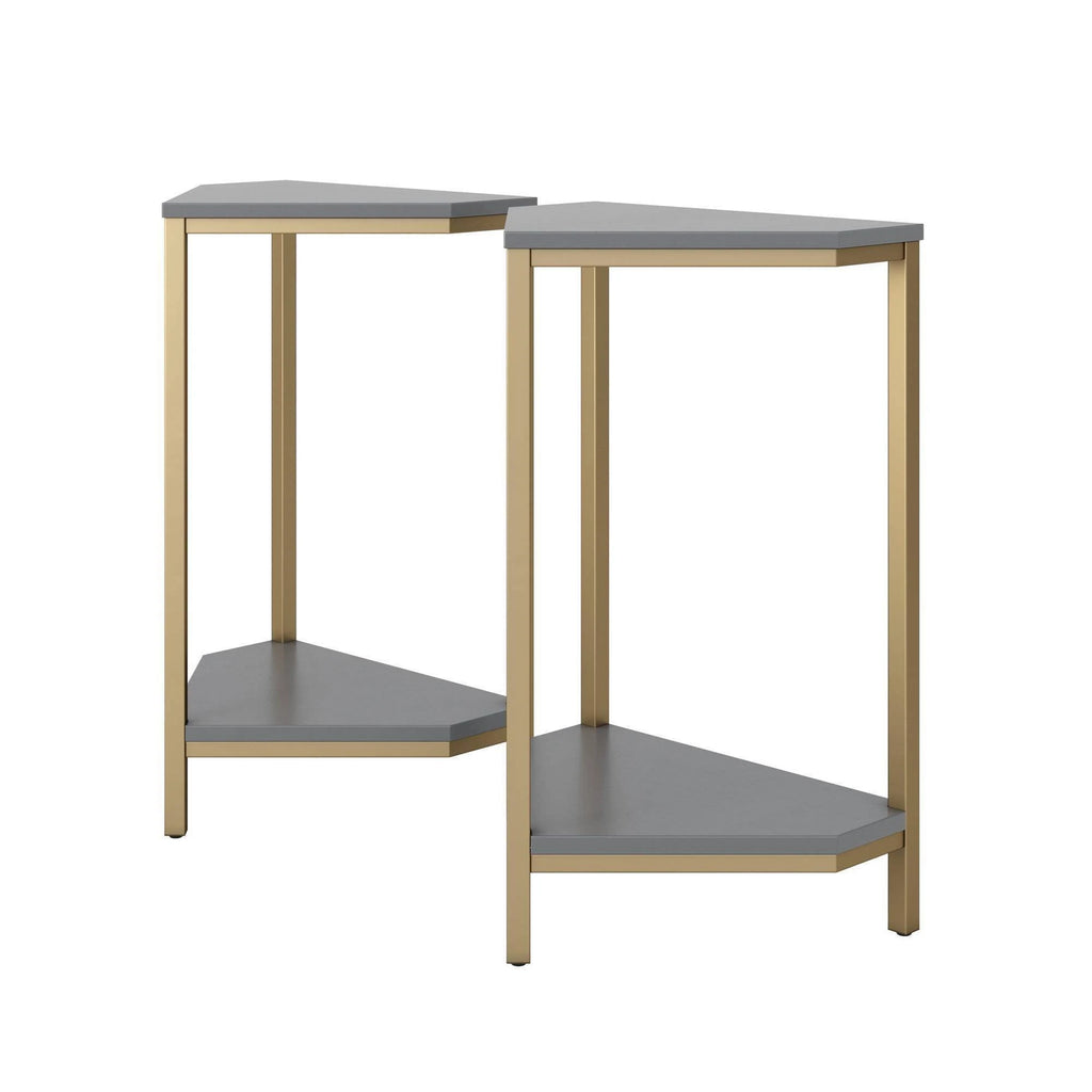 Gray End Table Set F439