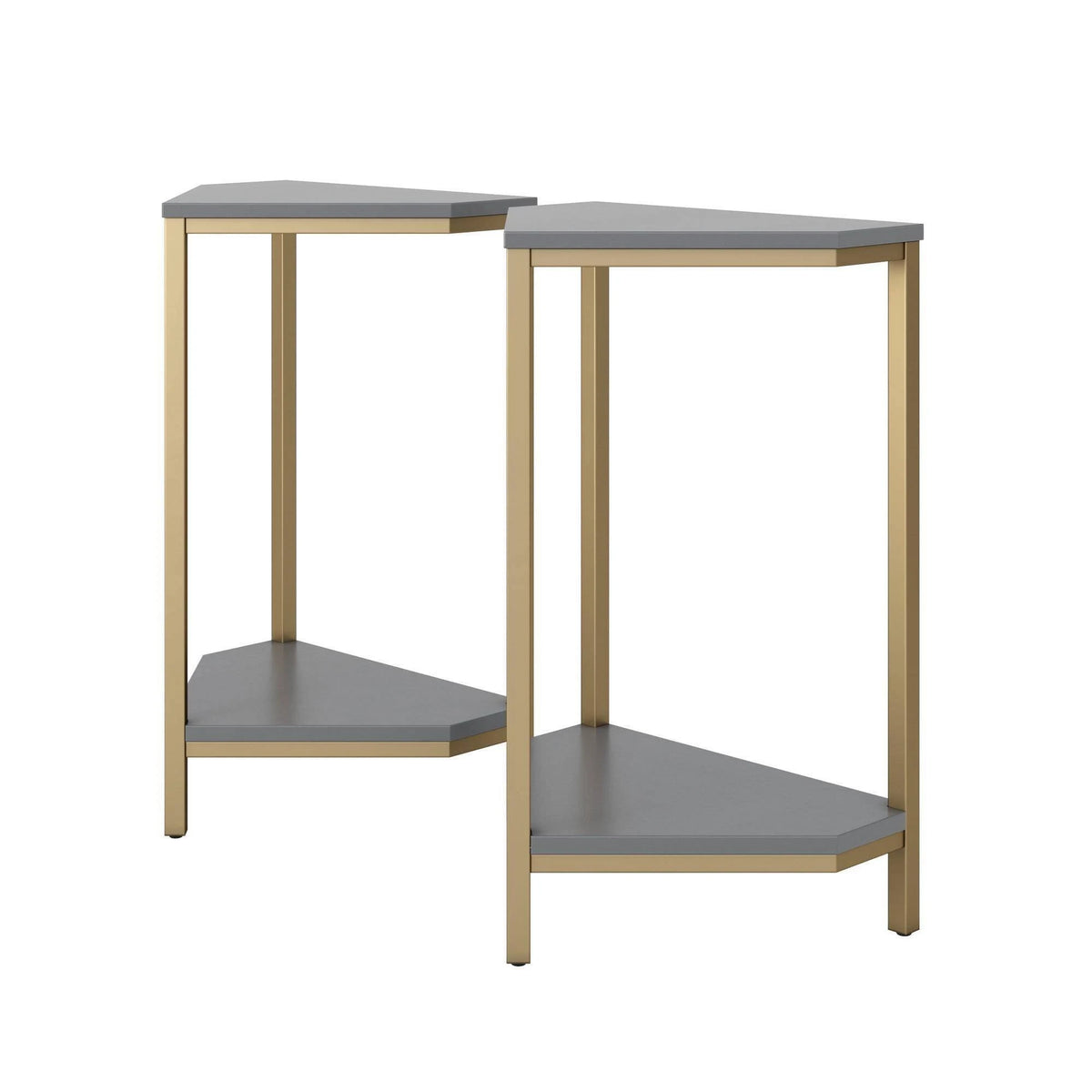 Gray End Table Set F439