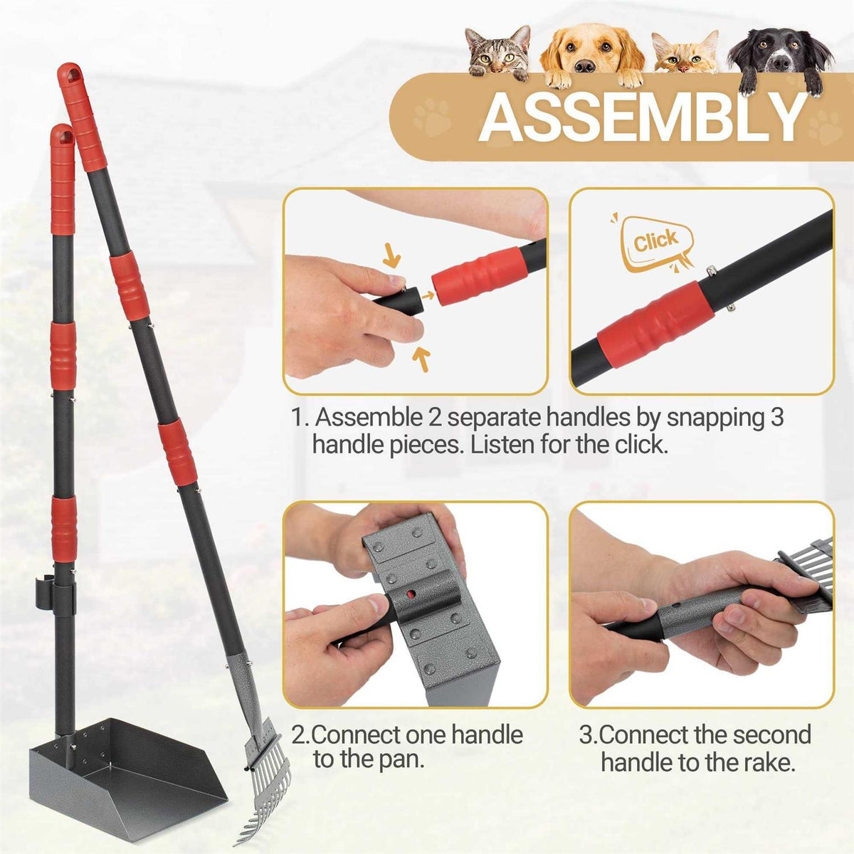 Dog Pooper Scooper and Rake Set F3665