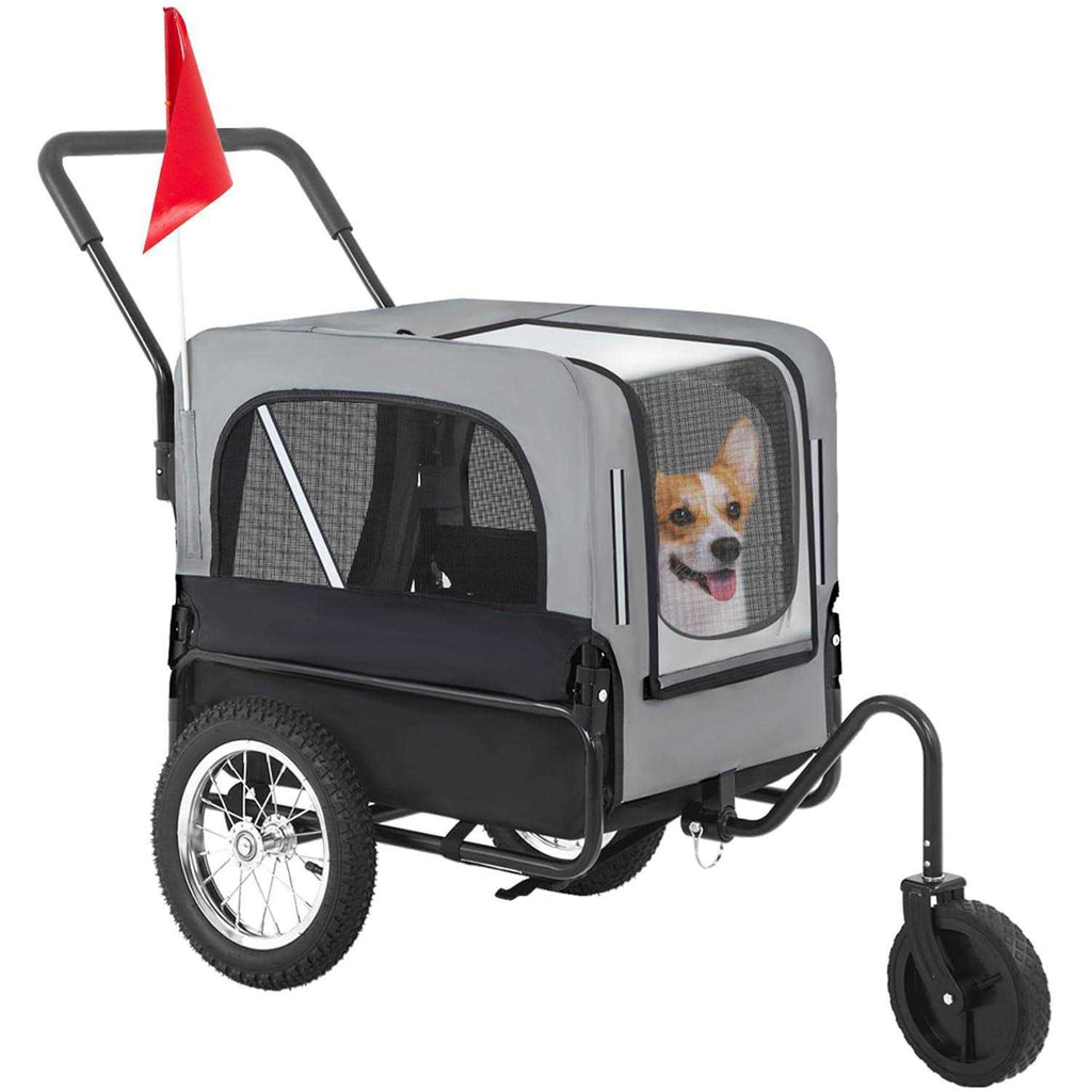 Dog Stroller Pet Bike Trailer Carrier Cart U89851