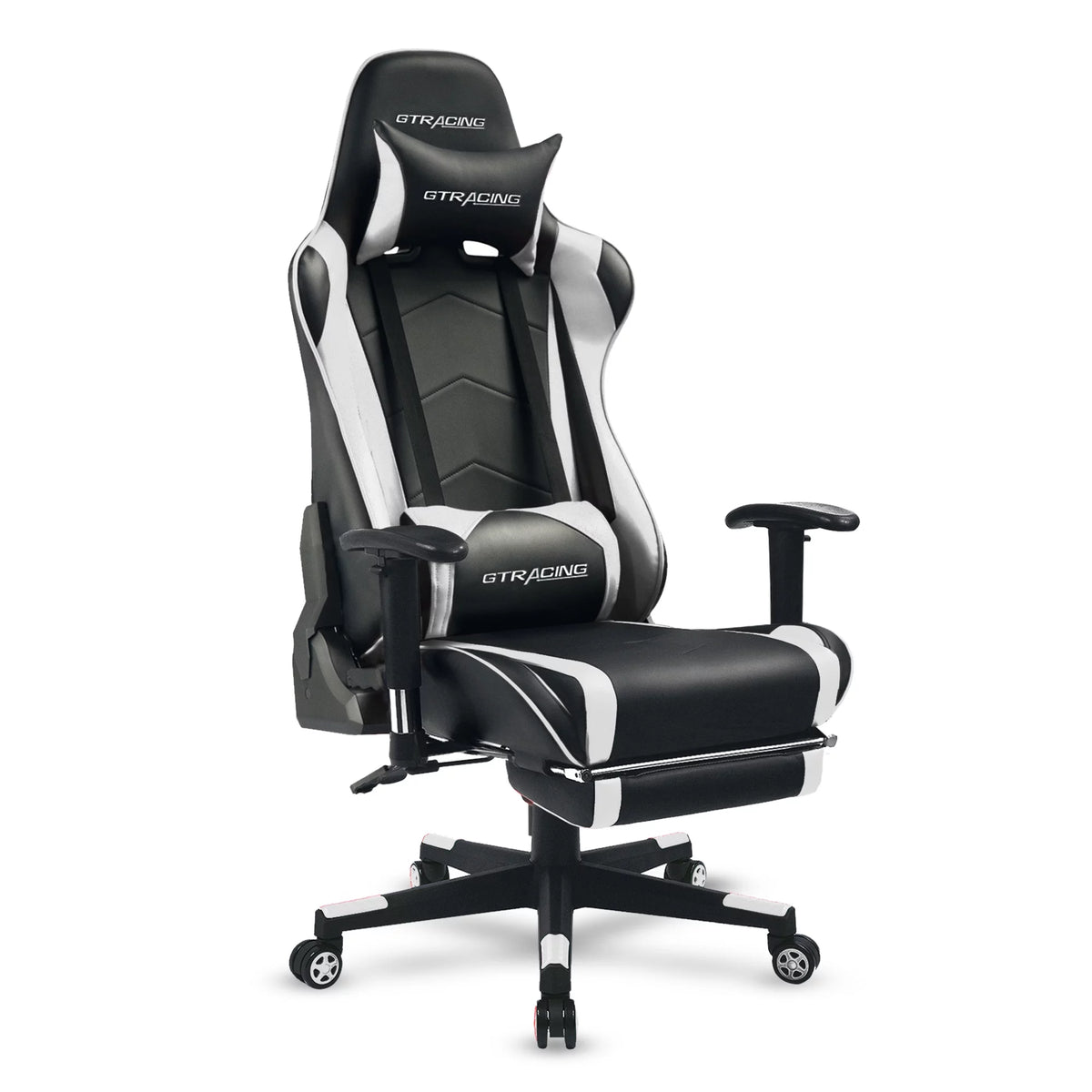 Red PU Leather Gaming Chair with Footrest I827