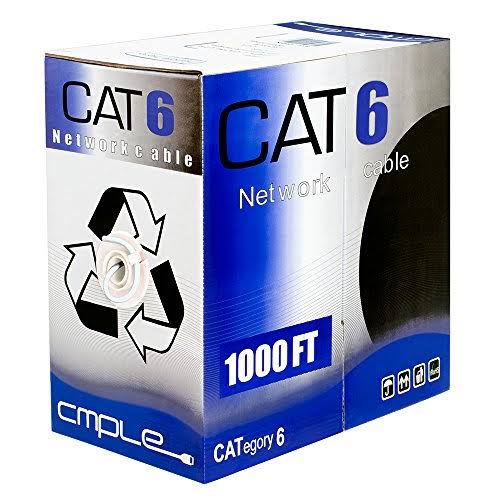 Cat6 23AWG Ethernet Network Cable 1000 ft White E41358