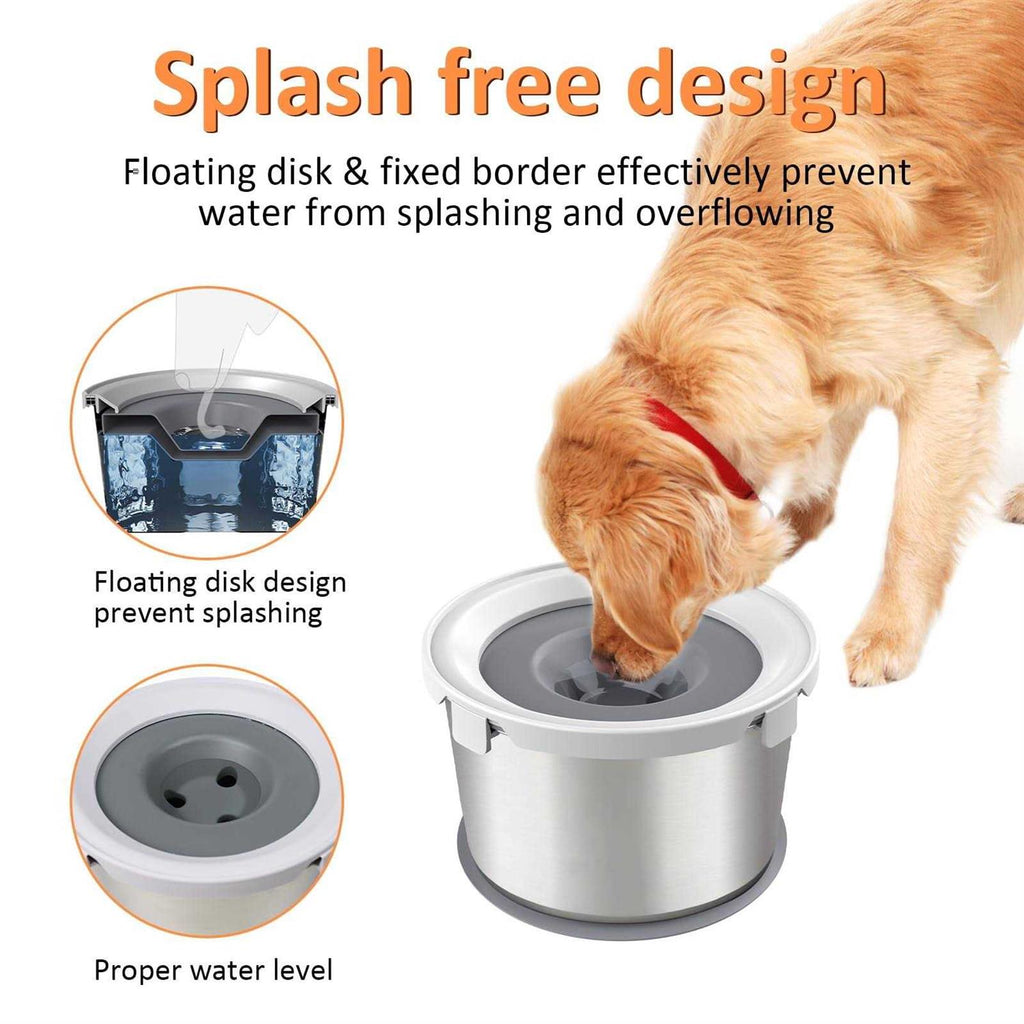 4.4L No Spill Stainless Steel Dog Water Bowl X165797