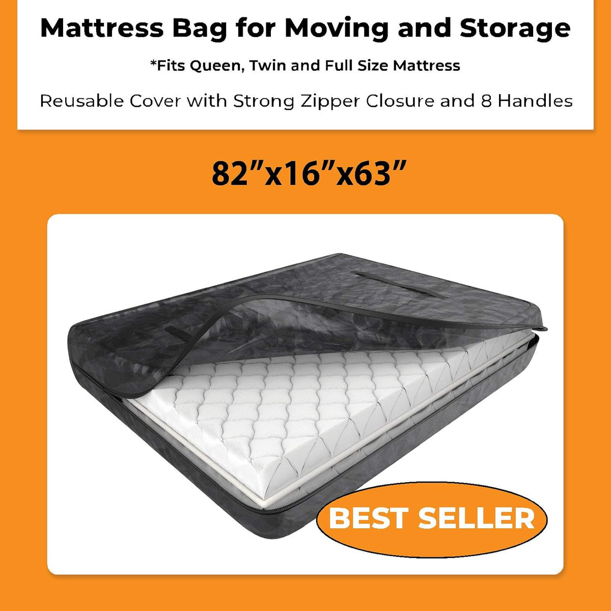 Queen Size Heavy Duty Mattress Bag with 8 Handles X297