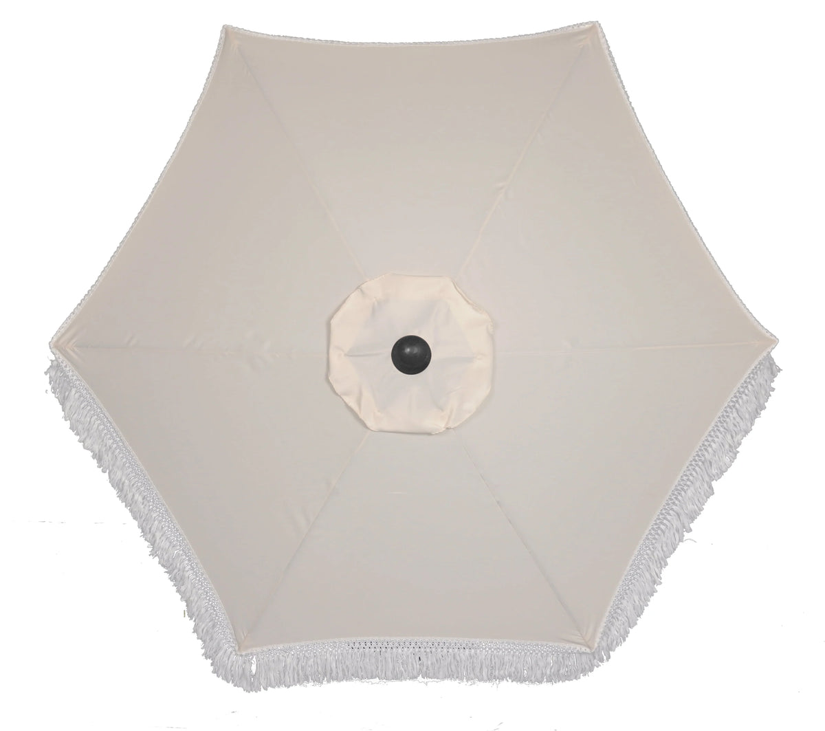 Black Fringe Round Market Patio Umbrella Z288664