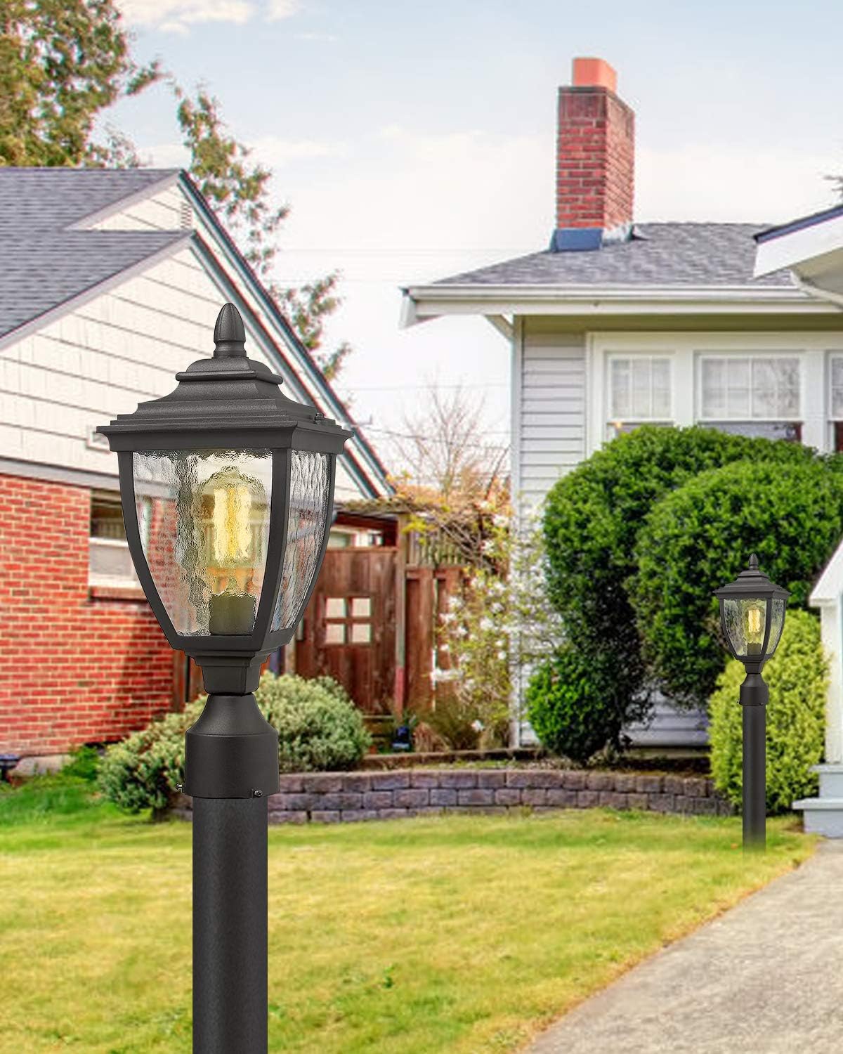 Sand Textured Black Die-cast Aluminum Outdoor Post Light J88126